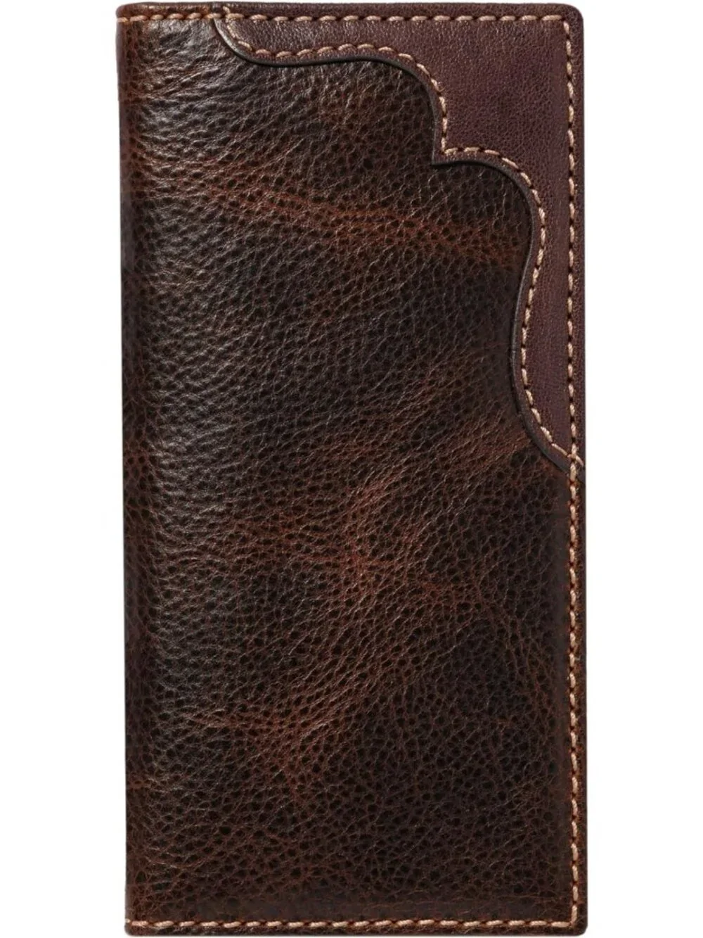Full Grain Leather Long Bifold Western Wallet for Men, Stylish & Durable Design